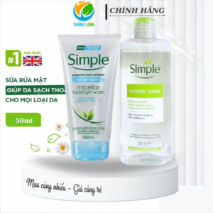COMBO simple Tẩy Trang 200ml+ Gel xanh dương trong ST
