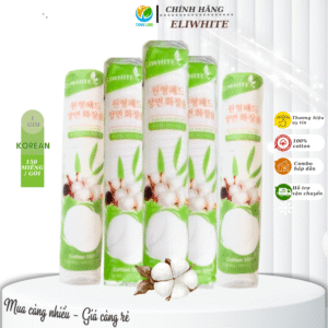 Bông tẩy trang cao cấp Hàn Quốc ELIWHITE 150 Miếng