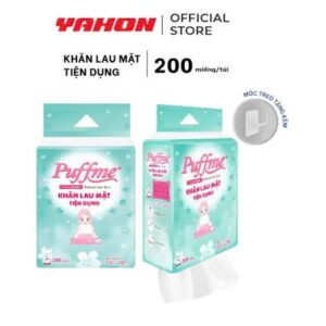 Khăn Lau Mặt Tiện Dụng PUFFME, 200 Miếng/Bao