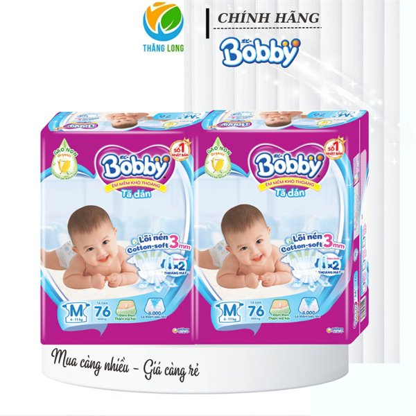 Tã/Bỉm Dán Bobby SKT M76 2306