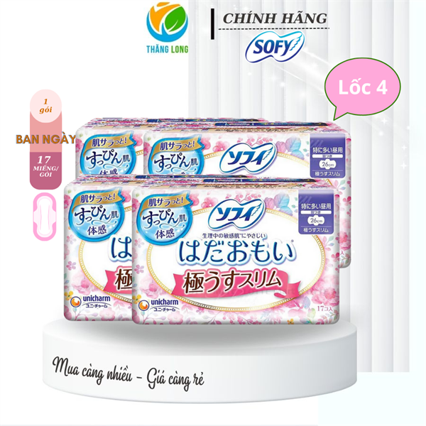 Băng Vệ Sinh Sofy SkinComfort UTW 26cm 17 Miếng