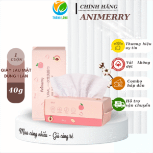khăn giấy Vuông Animerry lau mặt hồng