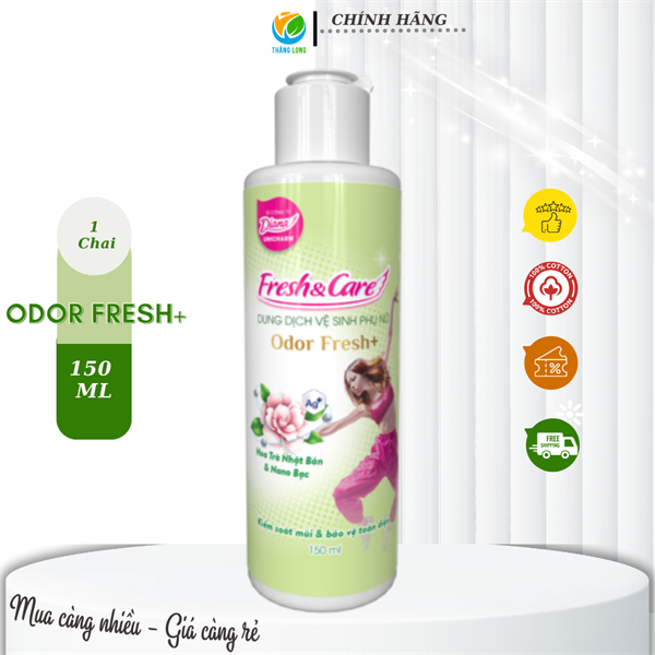 Dung Dịch Vệ Sinh Diana Fresh Care Oder Fresh+ Xanh lá 150ml