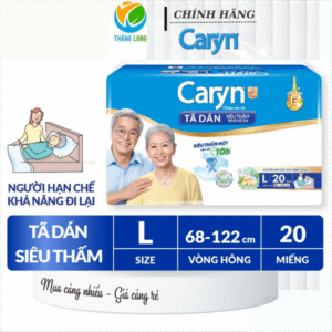 Tã người già Caryn tã dán siêu thấm size  20 miếng