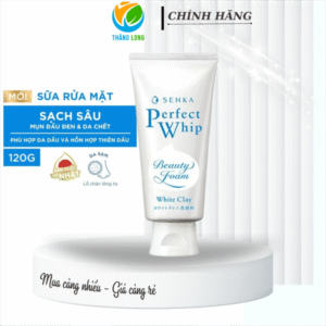 Sữa rửa mặt Senka Perfect Whip White Clay trắng 120 gam