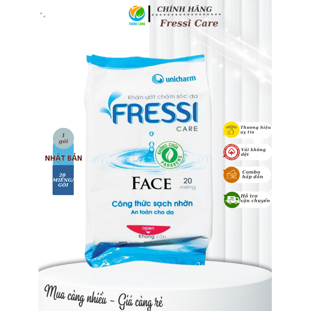 Khăn Ướt Fressi Care Face 20 miếng