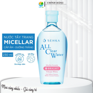 Nước tẩy trang Senka Water White Vibrant White 230ml dưỡng sáng cấp ẩm Hồng