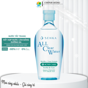 Nước tẩy trang Senka All Clear Water Acne Care 230ml XL dành cho da dầu mụn