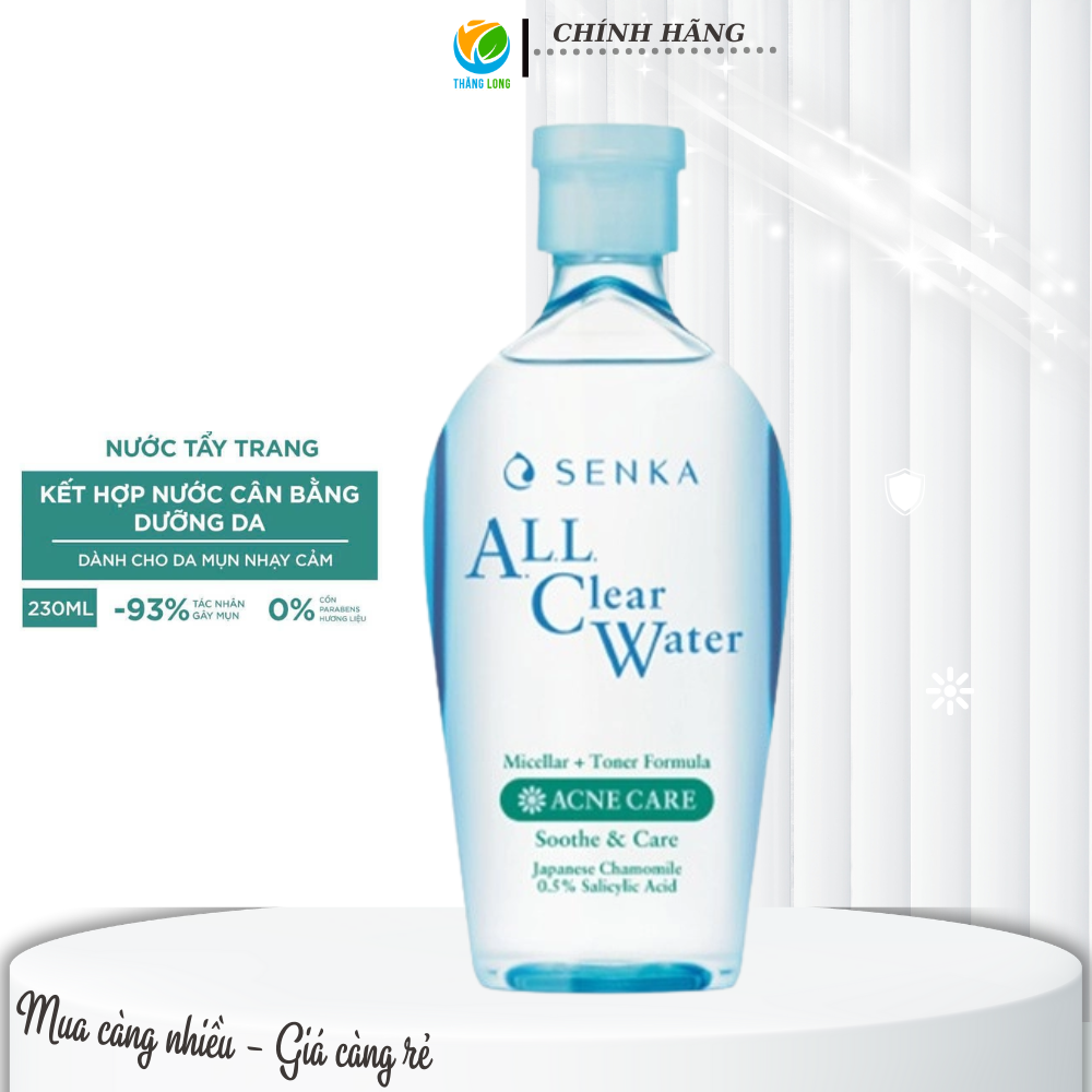 Nước tẩy trang Senka All Clear Water Acne Care 230ml XL dành cho da dầu mụn